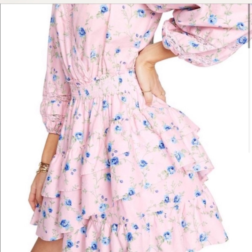 LoveShackFancy X Target Esme Floral Ruffle Pink Mini Dress